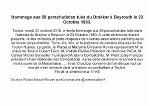 2018 10 23 TOULON CEREMONIE DU 35 EME ANNIVERSAIRE DE L ATTENTAT DU DRAKKAR A BEYROUTH (1)